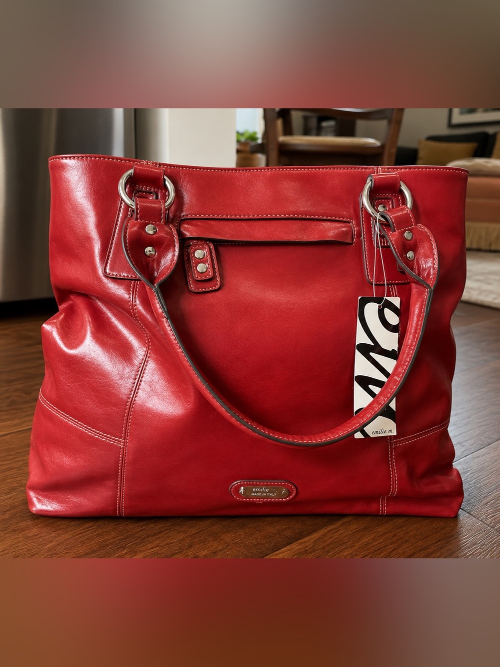 Red Leather Shoulder Bag